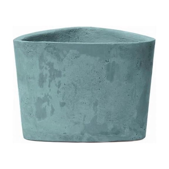 Concretti Designs B3251798 Hawthorne Indoor & Outdoor Triangular Pot Planter, Turquoise - 16 x 15.75 x 12 in.
