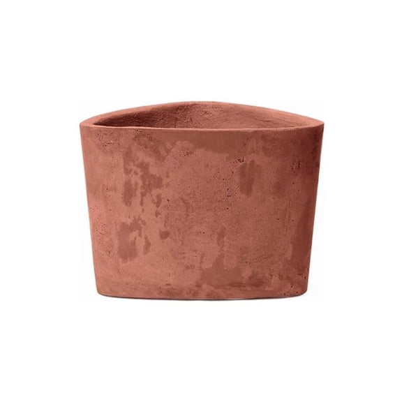 Concretti Designs B3251884 Hawthorne Indoor & Outdoor Triangular Pot Planter, Terra Cotta - 19 x 18.5 x 14.25 in.