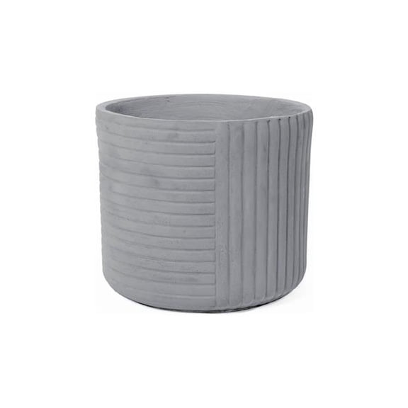 Concretti Designs B3251950 Alpine Indoor & Outdoor Round Pot Planter, Stone - 15.37 in. Dia. x 13.37 in.