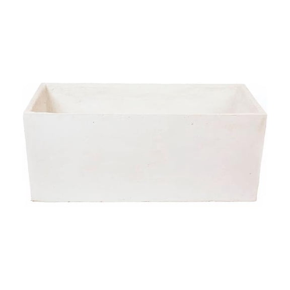 Concretti Designs B3252002 Sequoia Indoor & Outdoor Rectangular Pot Planter, Platinum - 39.62 x 16.37 x 16.5 in.