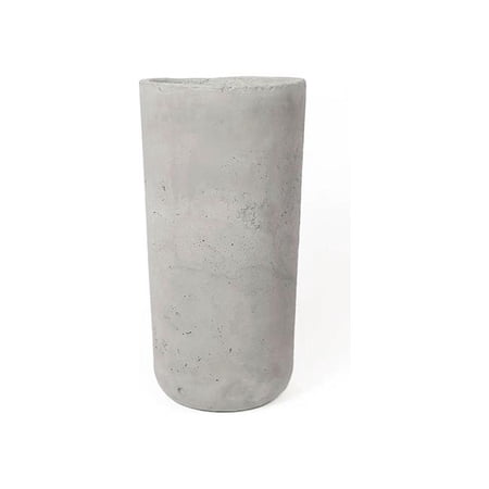 Concretti Designs B3252046 Aster Indoor & Outdoor Round Pot Planter, Platinum - 10 in. Dia. x 20 in.