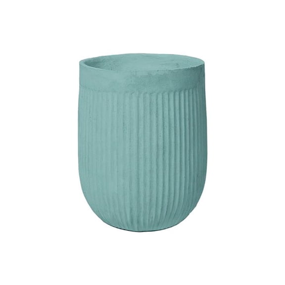 Concretti Designs B3252063 Azalea Indoor & Outdoor Round Pot Planter, Licorice - 15 in. Dia. x 20.5 in.