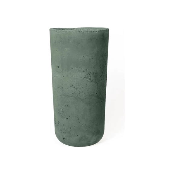 Concretti Designs B3252160 Aster Indoor & Outdoor Round Pot Planter, Kale - 11.75 in. Dia. x 23.62 in.