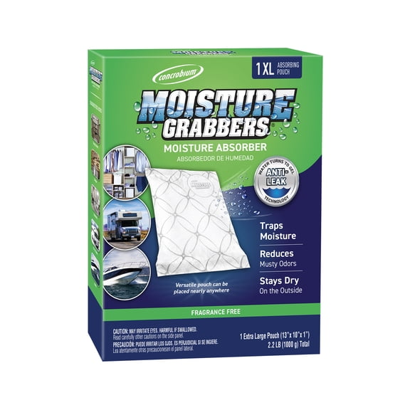 Concrobium Moisture Grabbers Moisture Absorbing Pouch, Fragrance Free, 1 XL Pouch