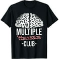 thumbnail image 1 of Concussion Multiple Club Traumatic Brain Injury Design T-Shirt, 1 of 4