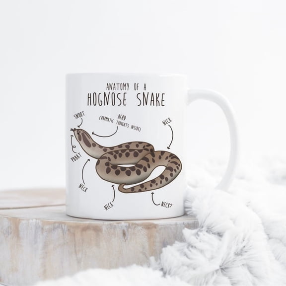 Conda Hognose Snake Coffee Mug, Cute Snake Lover Gift, Funny Reptile Mug, Gift Him, Her, Cup, Snake Mom, Snake Dad, Anaconda Hognose.