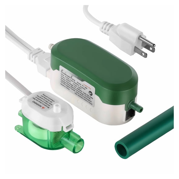 Condensate Pump 9.6 GPH 33ft Lift - Automatic Condensation Removal Pump for AC, Furnace, Ice Maker - Quiet 100-230V Water Drain Pump