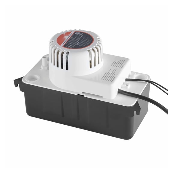 Condensate Removal Pump 1/50 HP 65 GPH - Automatic AC Drain Pump with 15ft Lift & 20ft Hose for Air Conditioner, Dehumidifier, Furnace, Ice Maker