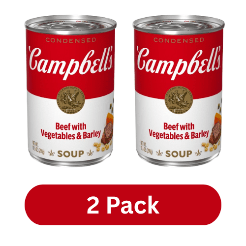 Condensed Beef Soup with Vegetables and Barley, 10.5 oz Can (2 Pack)