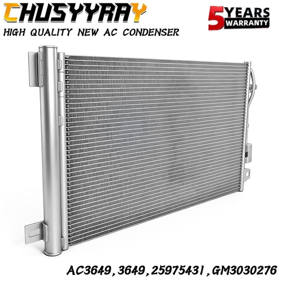 CHUSYYRAY A/C Condenser Aluminum for 2008-2017 Buick Enclave, 2007-2016 GMC Acadia 1 Pack