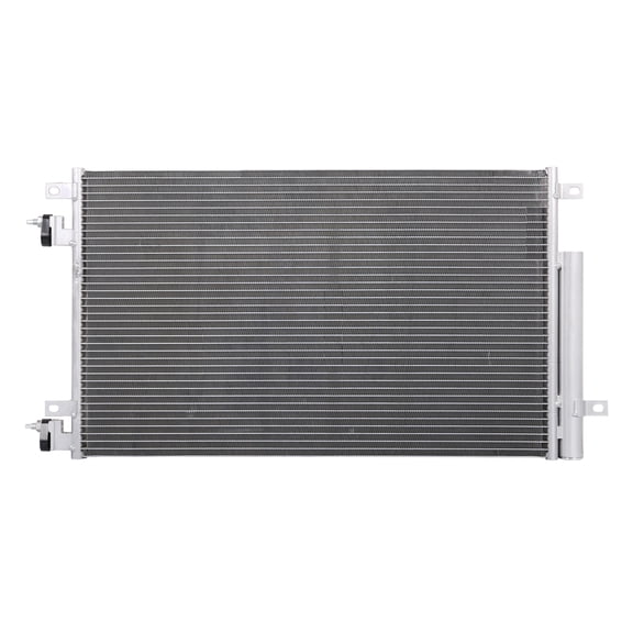 Condenser Aluminum Block Fitting Inlet Outlet Front Mount Replacement-A/C Condenser