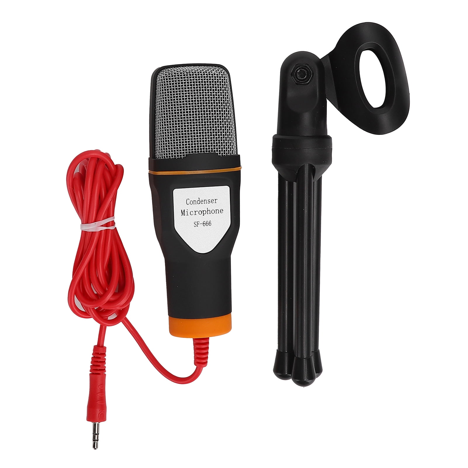 Condenser Computer Microphone Wired Stereo 3.5mm Audio With Stand ...