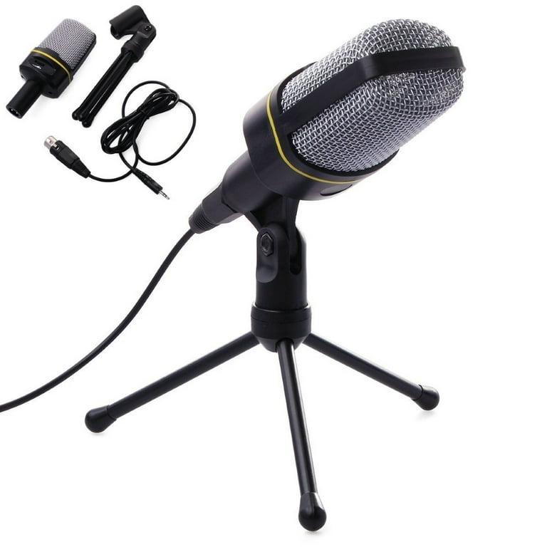 Condenser Microphone Plug Home Stereo MIC with Tripod for PC