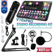Condenser Microphone Bundle Audio Mixer BM-800 Podcast Microphone with Voice Changer, Studio Equipment for Laptop Computer Vlog Living Broadcast Live Streaming YouTube TikTok