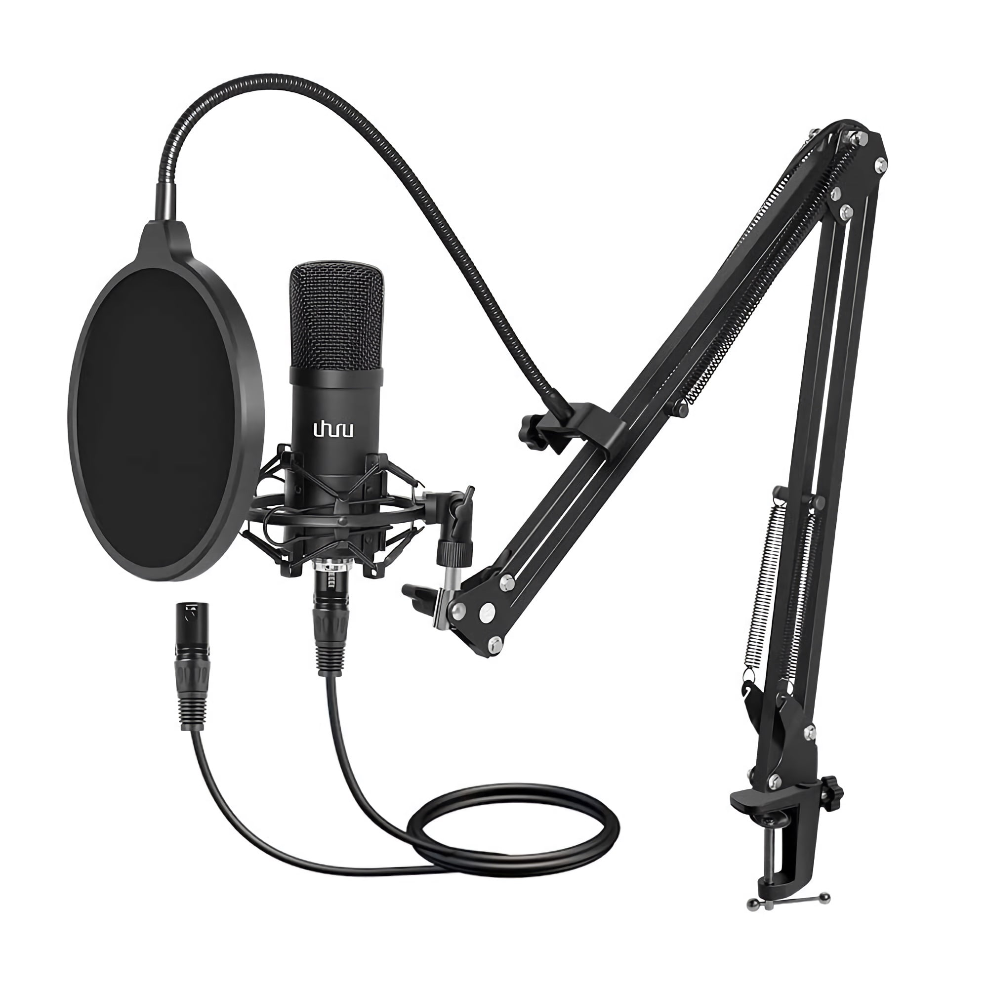 Condenser Microphone Set, Professional Studio Cardioid Microphone Kit with Boom Arm, Shock Mount for Streaming, Recording, Podcasts, YouTube - XM900