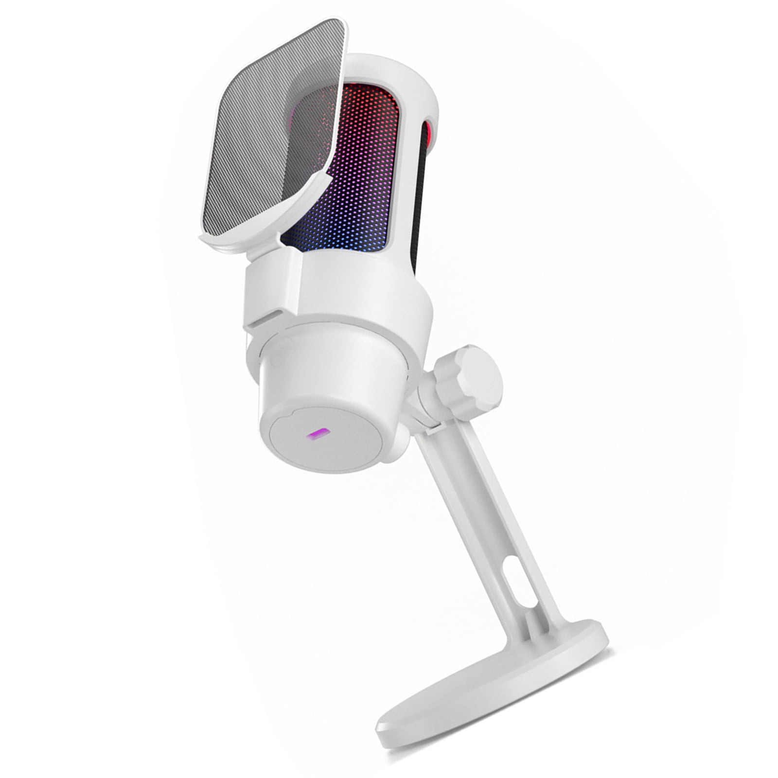 Condenser Microphone for PC USB Connection Color Lights for Recording and Podcasting Live Singing Solid Base