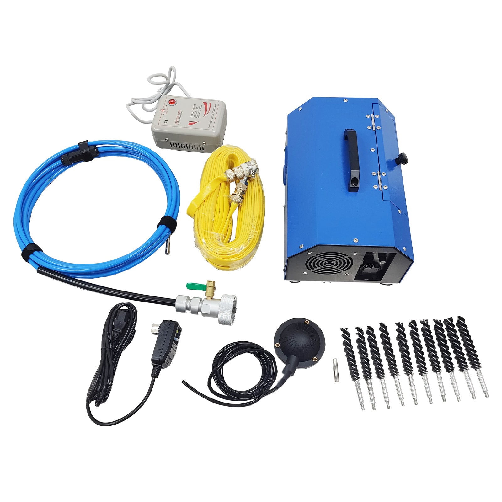 Condenser Pipeline Cleaning Machine Electric Tube Cleaner Kit 0.6-0.7 Inch Pipe 110V/220V