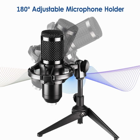 Condenser USB Gaming Microphone Streaming Podcasting Vocal Recording for Mac & Windows