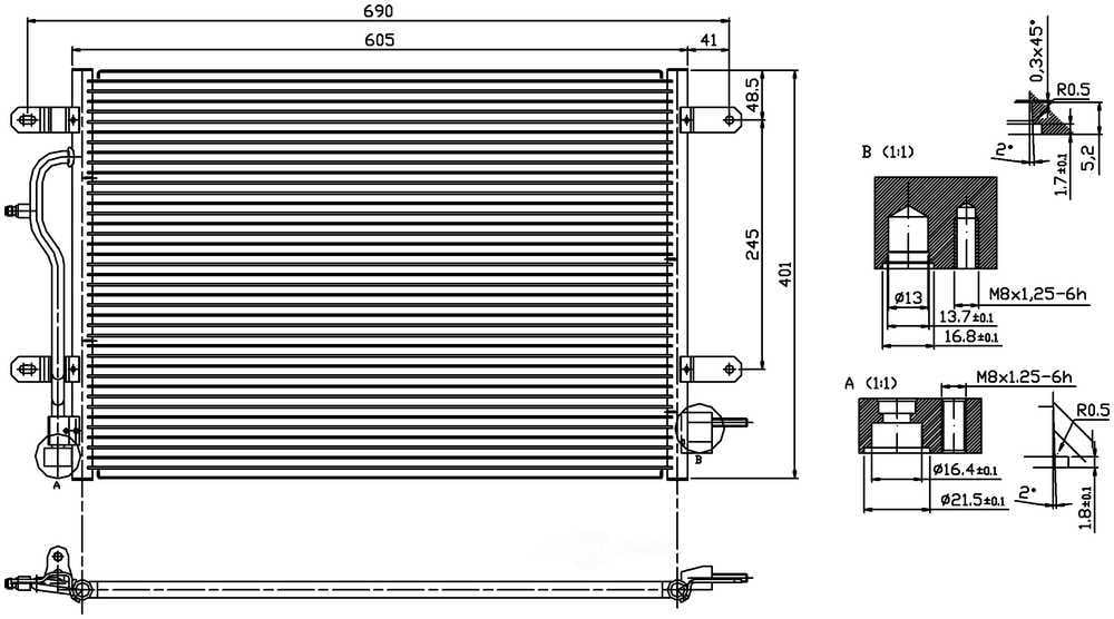 Nissens 94583 Air Conditioning Condenser