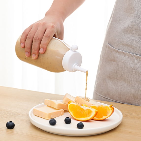 Condiment Bottle Squeeze Bottle - Flip-Top Dispenser, Food-Grade Plastic, Hygienic Design for Sauces Oils Icing, Easy-Clean Translucent Container