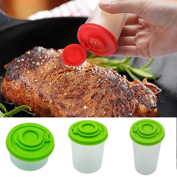 Condiment Bottles Moisture Proof,Salt And Pepper Shakers Clear Plastic BPA-free Containers