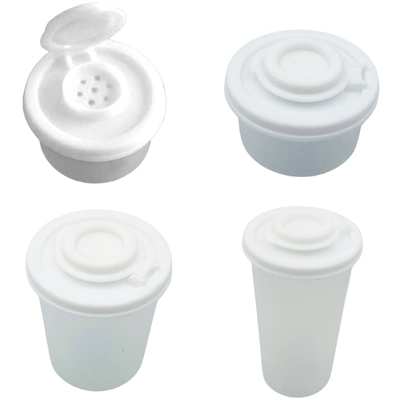 Condiment Bottles Moisture Proof,Salt And Pepper Shakers Clear Plastic BPA-free Containers