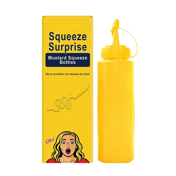 Condiment Bottles, Squeeze Bottles, Plastic Containers For, Flip-Top Cap, Prank Gifts, Tailgate Events, Large Capacity, 1 Pc