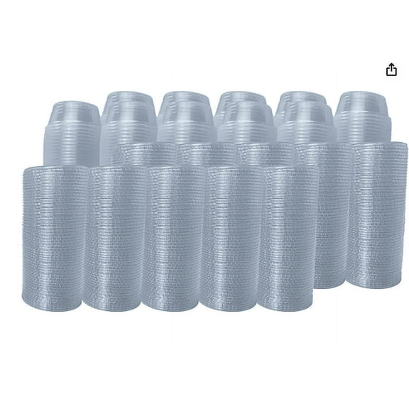 Condiment Cups with Lids, 2oz (500 Sets, Bulk) Jello Shot Cups/Plastic Disposable Portion Cups (2Capacity) Portion/Souffle Cups  2 oz for Condiments, Bulk