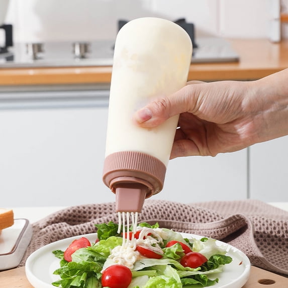 Condiment Dispenser, Squeeze Bottle, 11 Ounce Plastic Condiment Squeezing Bottle with Flip Top Cap for Kitchen, Oil, Icing, 1-Pack