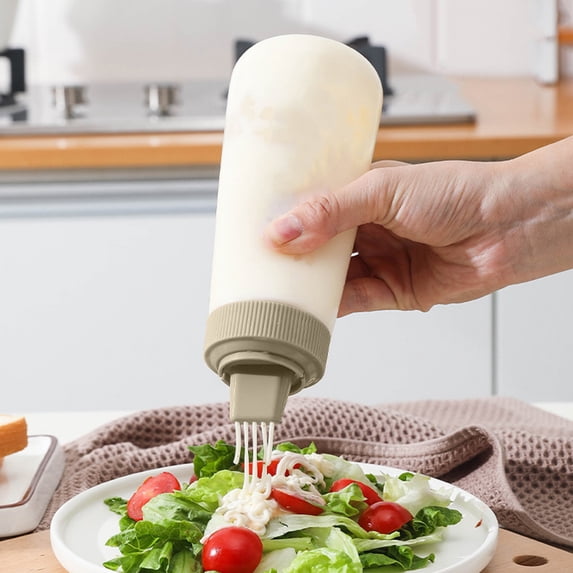 Condiment Dispenser, Squeeze Bottle, 11 Ounce Plastic Condiment Squeezing Bottle with Flip Top Cap for Kitchen, Oil, Icing, 1-Pack