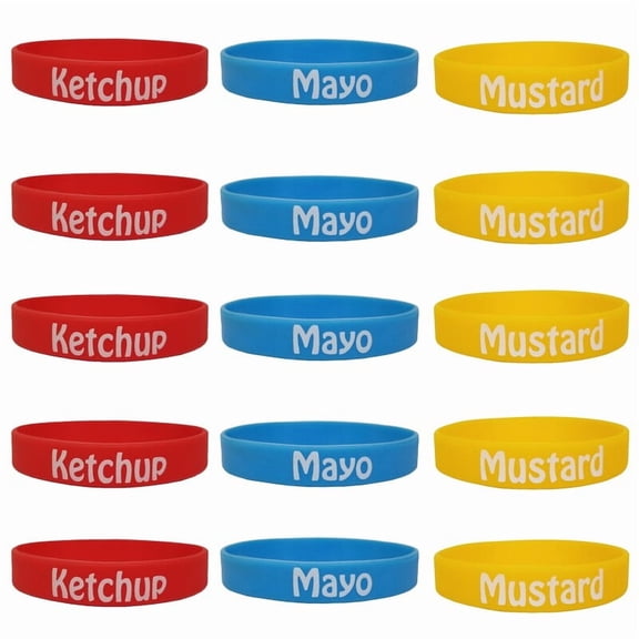 Condiment Kit B: Squeeze Bottle Labels: (5) Ketchup, (5) Mustard, (5) Mayo