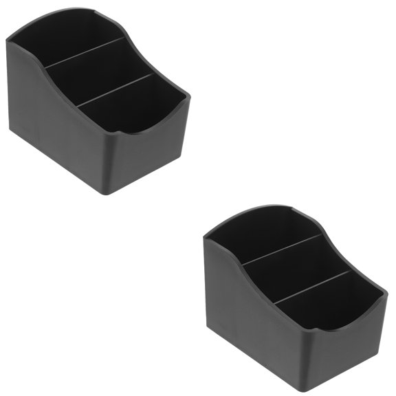 Condiment Organizer Set of 2 Coffee Storage Tea Bag Holder Small Bags Sugar Box Counter Abs Office