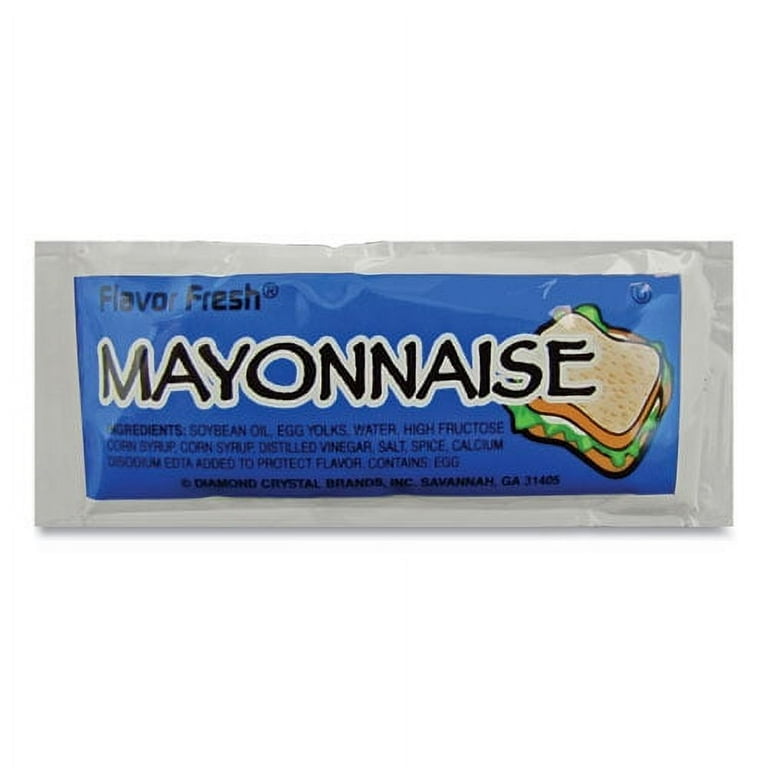 Condiment Packets, Mayonnaise, 0.32 oz Packet, 200/Carton Condiment Packets, Mayonnaise, 0.32 oz Packet, 200/Carton