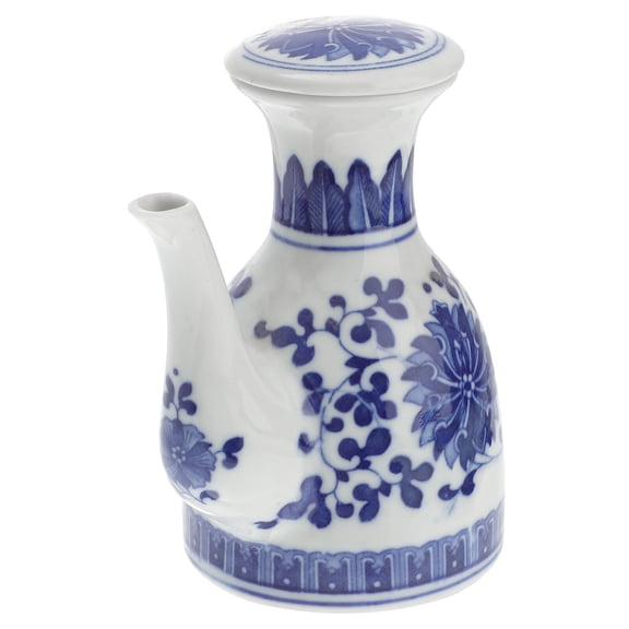 ifundom Portable Soy Vinegar Seasoning Dispenser Ceramic Oil Holder Assorted Color 1Set