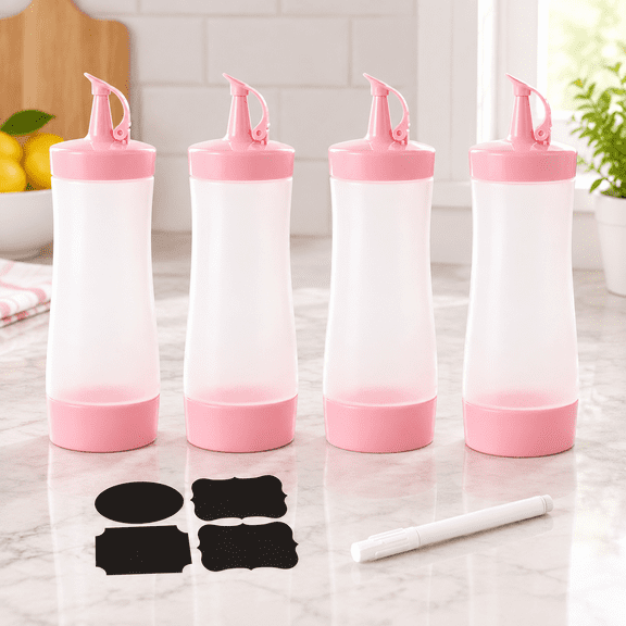 Condiment Squeeze Bottles Sauces Ketchup Bottles Squeeze, 12 oz
