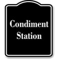 thumbnail image 1 of Condiment Station BLACK Aluminum Composite Sign 20''x24'', 1 of 9