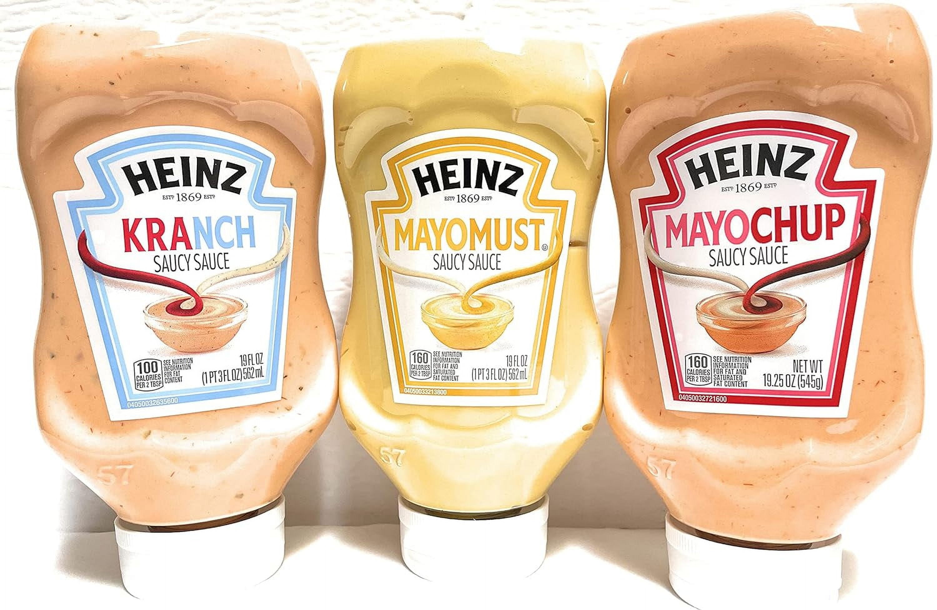 Condiment Trio Heinz Variety 3 Pack Bundle Kranch Mayomust Mayochup