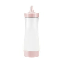 Condiments Squeeze Bottles Clear for Ketchup,Leak-Proof Empty Squirt Bottle,Squirt Bottle for Ketchup, Mustard, Mayo, Dressing, Oil, Syrup, Vinegar, Sauces, Honey, Craft, Squirt Dispenser ,Pink,7.67"