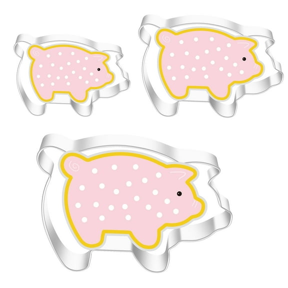 Conditiclusy 1 Set Cookie Cutters Pig Shape DIY Stainless Steel Sweet Pastry Biscuit Molds for Party