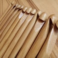 thumbnail image 1 of Conditiclusy 12Pcs Bamboo Wooden Handle Crochet Hooks 3mm-10mm Knit Needle Yarn Handcraft, 1 of 7