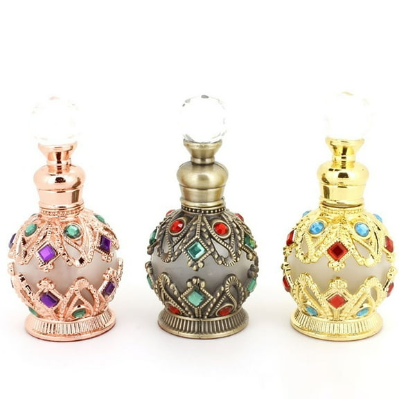 Conditiclusy 15ml Vintage Aromatherapy Essential Oil Perfume Empty Bottle Container Gift