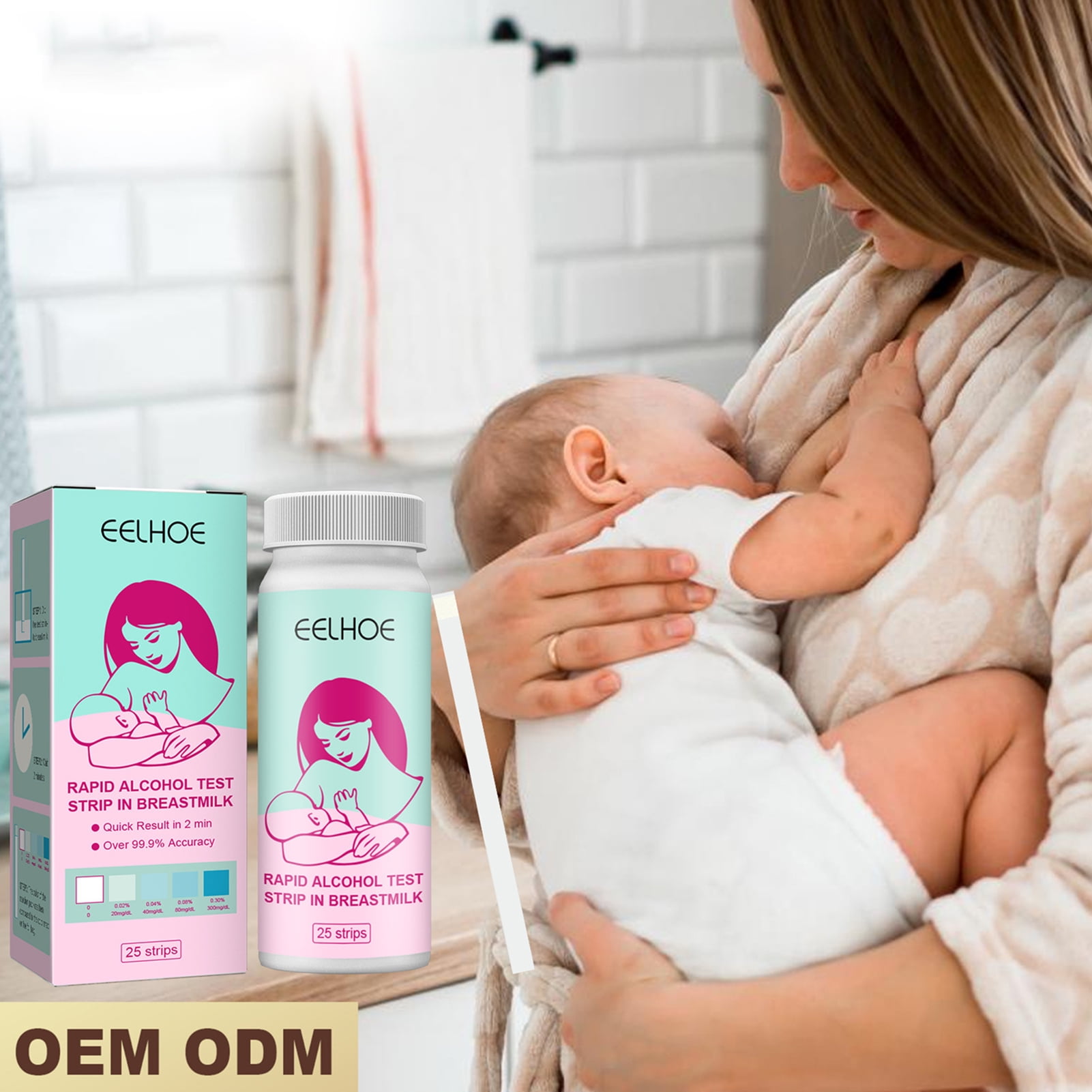 Conditiclusy 25Pcs EELHOE Breast Milk Test Strip Quick Detection Effective Mini Lactation Milk