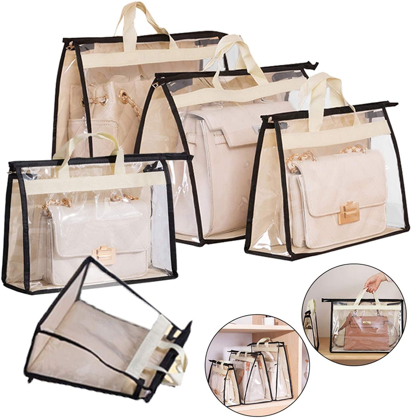  Outgeek 3PCS Purse Storage Bag Organization Purse Dust Bag  Organizer Clear Plastic Lightweight Protective Waterproof Handbag Protector  (3PCS - 3*XL) : Clothing, Shoes & Jewelry
