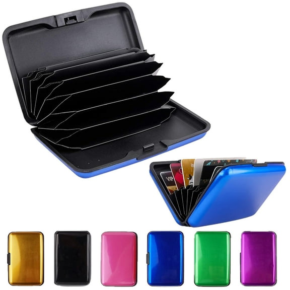 Conditiclusy Credit Card Holder Slim Mini RFID Blocking Credit Card Protector Aluminum Business Card Case Metal ID Organizer Wallet for Women Men