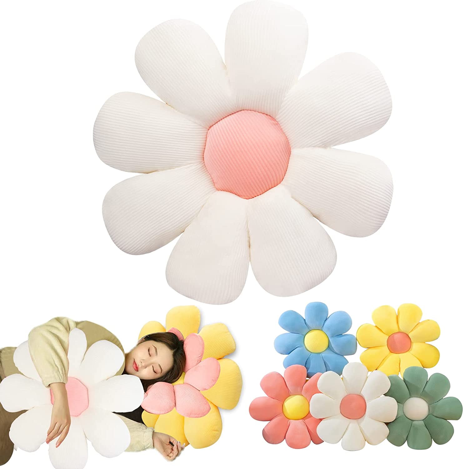 Conditiclusy Flower Pillow Flower Floor Pillow Flower Shaped Pillow