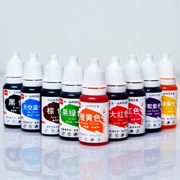 Conditiclusy Food Coloring Safe DIY 10ml Fondant Macaron Edible Pigment Cake Paste Decoration for Home