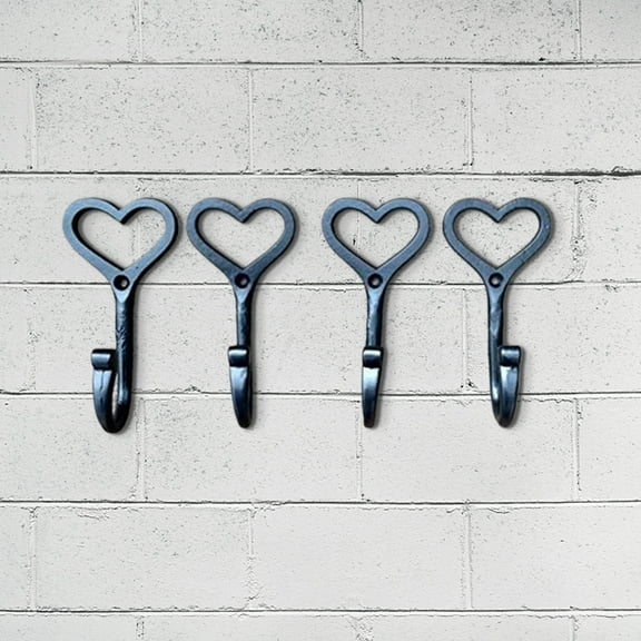 Conditiclusy Hanger Hook Retro Heart Shape Wrought Iron Decorative Vintage Clothes Hook Supplies for Home