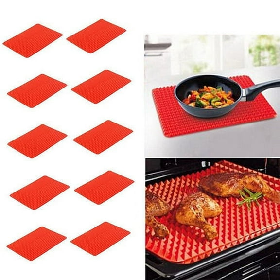 Conditiclusy Kitchen Pyramid Pan Non-Stick Silicone Cooking Mat Oven Baking Tray Sheet