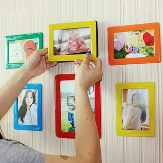 Magnetic Photo Frames for Fujifilm Instax Mini Film Papers, Double Sided  Fridge Picture Frame, Magnets Children's Artwork Frames - AliExpress