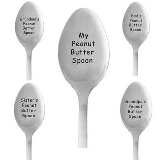 HappyBeeCo My Peanut Butter Spoon Hand Stamped Spoon Foodie  Spoon Gift Peanut Butter Spoon Gift Tablespoon Spoon Desserts Vegan Gift  Best Friends Gift Spoon With Sayings: Spoons